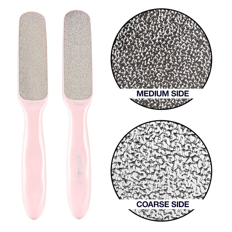 Probelle Double Sided Multidirectional Nickel Foot File Callus Remover - Immediately reduces calluses and corns to powder for instant results  safe tool (Pink) - Image 2